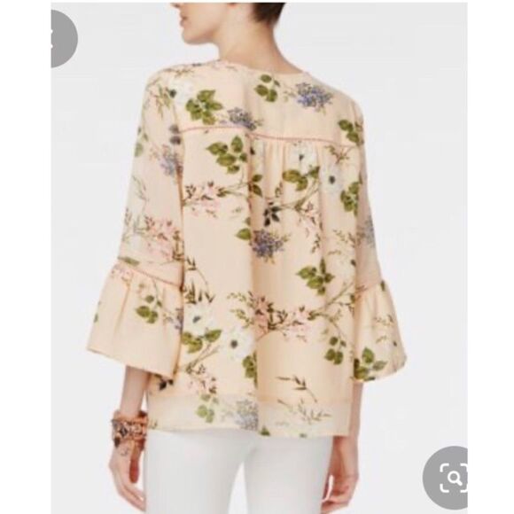 FEVER Floral-Print Illusion-Sleeve Blouse - Picture 2 of 10
